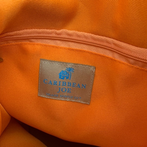 CARIBBEAN JOE canvas striped multi functional tote with rope strap NWT - Picture 7 of 14